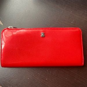 TOUS Red Patent Leather Womens Wallet